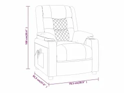 Sillón Relax|Sillón de relax | Sillón reclinable de cuero sintético color capuchino SHL7828