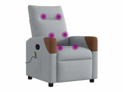 Sillón De Masaje|Sillón de relax | Sillón reclinable de masaje de tela claro SHL4744