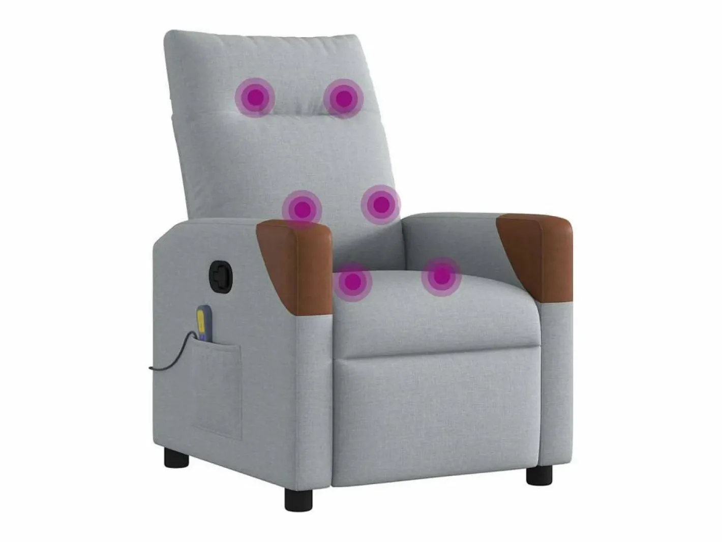 Sillón De Masaje|Sillón de relax | Sillón reclinable de masaje de tela claro SHL4744