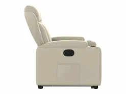 Sillón de relax | Sillón reclinable elevable cuero artificial color SHL4404 Crema Best