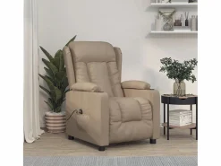 Sillón Relax|Sillón de relax | Sillón reclinable eléctrico de cuero sintético color capuchino SHL8906
