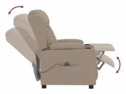 Sillón Relax|Sillón de relax | Sillón reclinable eléctrico de cuero sintético color capuchino SHL8906