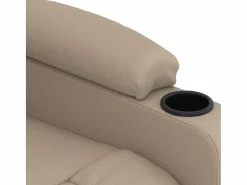 Sillón Relax|Sillón de relax | Sillón reclinable eléctrico de cuero sintético color capuchino SHL8906