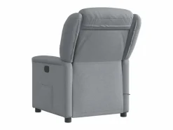 Sillón de relax | Sillón reclinable de masaje de tela claro SHL5692 Gris Discount