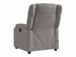 Sillón de relax | Sillón reclinable de masaje eléctrico tela gris taupe SHL5001 Topo Discount