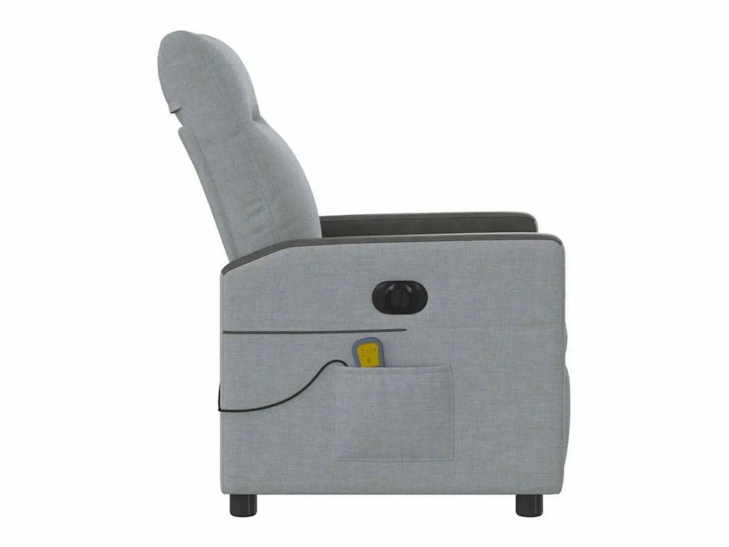 Sillón de relax | Sillón reclinable de masaje eléctrico tela claro SHL3741^ Best
