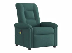 Sillón de relax | Sillón reclinable de masaje eléctrico tela verde oscuro SHL8429^ Best