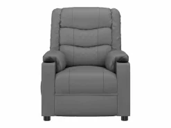 Sillón de relax | Sillón reclinable de cuero sintético SHL3545 Gris New