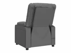 Sillón de relax | Sillón reclinable de cuero sintético SHL3545 Gris New