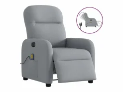 Sillón De Masaje|Sillón de relax | Sillón reclinable de masaje eléctrico tela claro SHL3933