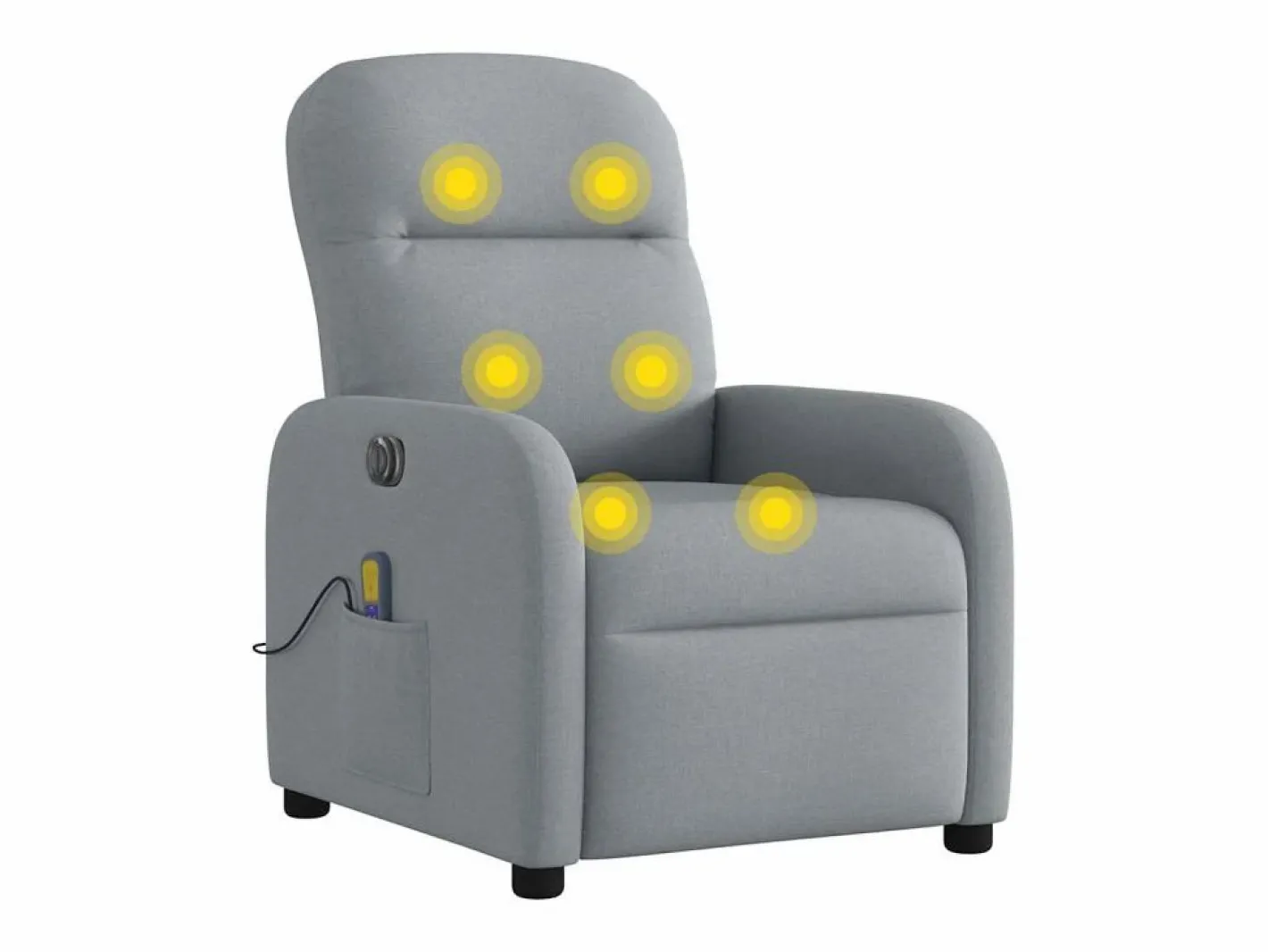 Sillón De Masaje|Sillón de relax | Sillón reclinable de masaje eléctrico tela claro SHL3933