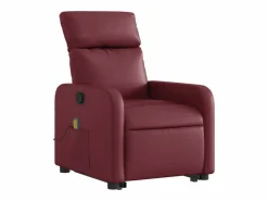 Sillón de relax | Sillón reclinable de masaje de pie cuero artificial tinto SHL8169 Rojo Discount