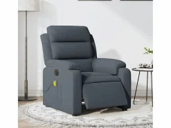 Sillón De Masaje|Sillón de relax | Sillón reclinable de masaje eléctrico terciopelo gris oscuro SHL7399