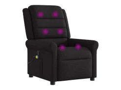 Sillón de relax | Sillón reclinable de masaje de tela SHL7032 Negro