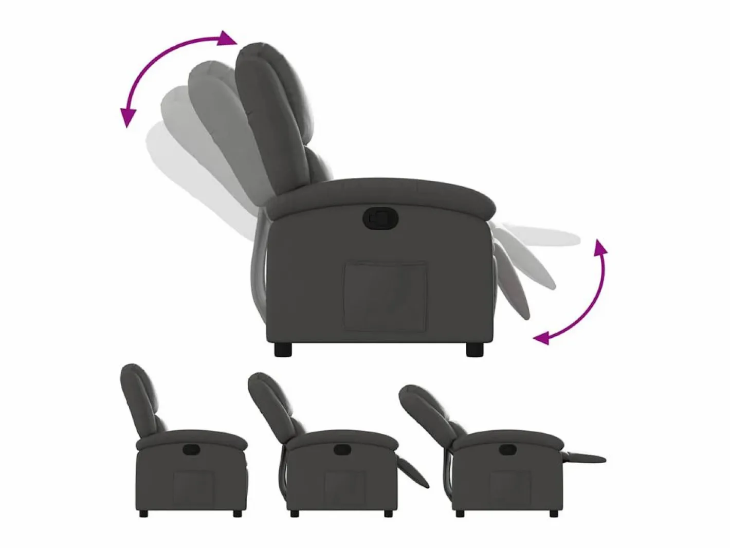 Sillón Relax|Sillón de relax | Sillón reclinable de cuero auténtico SHL2592