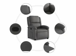Sillón Relax|Sillón de relax | Sillón reclinable de cuero auténtico SHL2592