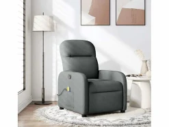 Sillón de relax | Sillón reclinable de masaje de tela gris oscuro SHL7864 Gris antracita Hot