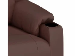 Sillón de relax | Sillón reclinable de cuero sintético marrón SHL6458^ Outlet