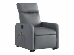 Sillón de relax | Sillón reclinable de masaje de pie cuero artificial SHL6225 Gris Hot