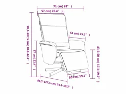 Sillón Relax|Sillón de relax | Sillón reclinable con reposapiés cuero sintético SHL5321
