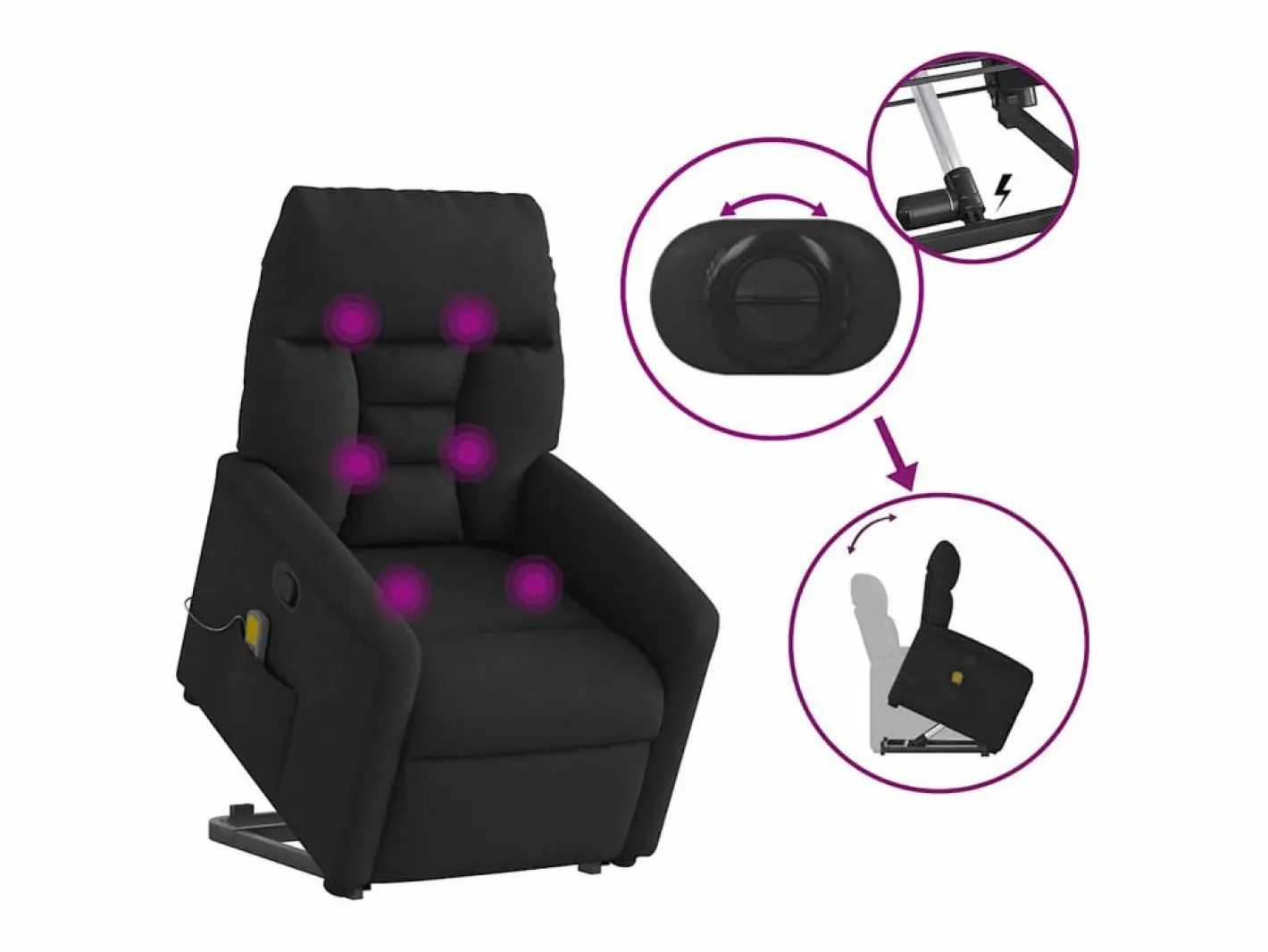 Sillón De Masaje|Sillón de relax | Sillón reclinable de masaje elevable tela SHL3021