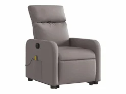 Sillón De Masaje|Sillón de relax | Sillón reclinable de masaje elevable tela gris taupé SHL4808