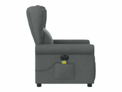 Sillón De Masaje|Sillón de relax | Sillón reclinable de masaje eléctrico tela gris oscuro SHL3450