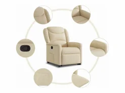 Sillón Relax|Sillón de relax | Sillón reclinable elevable de tela color SHL8520
