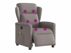 Sillón De Masaje|Sillón de relax | Sillón reclinable de masaje eléctrico tela gris taupe SHL3535