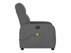 Sillón de relax | Sillón reclinable de masaje eléctrico tela gris oscuro SHL2308^