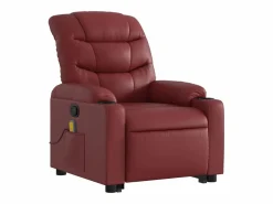 Sillón De Masaje|Sillón de relax | Sillón reclinable de masaje de pie cuero artificial tinto SHL4155