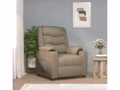 Sillón Relax|Sillón de relax | Sillón reclinable eléctrico de cuero sintético color capuchino SHL5594