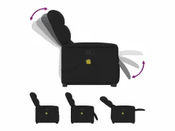 Sillón de relax | Sillón reclinable de masaje elevable tela SHL4898^ Best