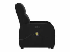 Sillón de relax | Sillón reclinable de masaje elevable tela SHL3036 Negro Sale