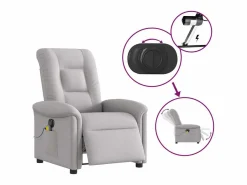 Sillón De Masaje|Sillón de relax | Sillón reclinable de masaje eléctrico tela nube SHL5607