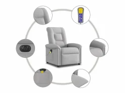 Sillón De Masaje|Sillón de relax | Sillón reclinable de masaje eléctrico tela nube SHL5607