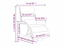 Sillón Relax|Sillón de relax | Sillón reclinable con reposapiés cuero sintético SHL2573
