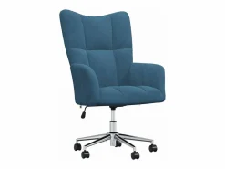 vidaxl Sillón de relax de terciopelo Azul New