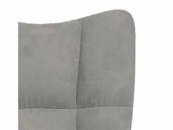 vidaxl Sillón de relax de terciopelo Gris claro Discount