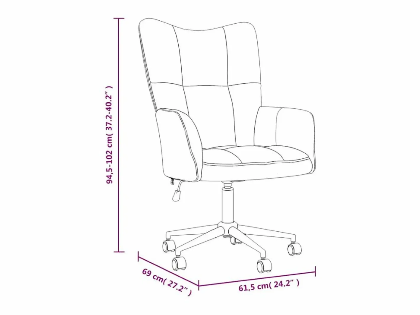 vidaxl Silla De Escritorio|Sillón de relax de terciopelo mostaza
