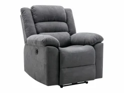 Vente-unique Sillón de relax eléctrico de tela BUROLO Gris Discount