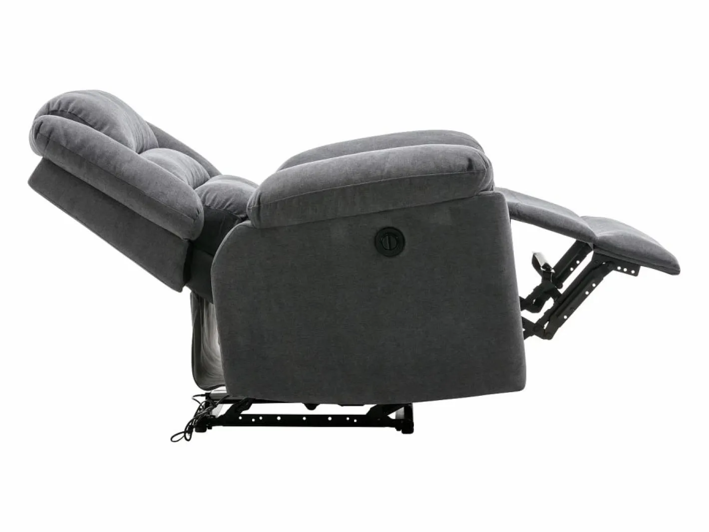 Vente-unique Sillón de relax eléctrico de tela BUROLO Gris Discount
