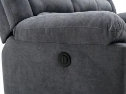 Vente-unique Sillón de relax eléctrico de tela BUROLO Gris Discount
