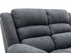 Vente-unique Sillón de relax eléctrico de tela BUROLO Gris Discount