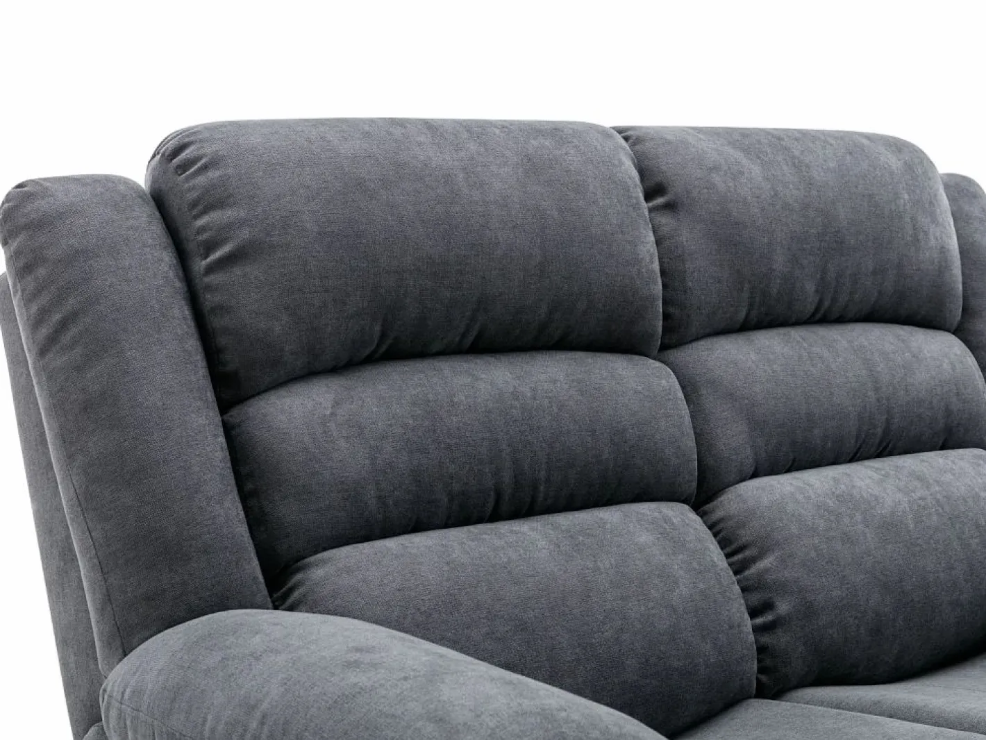 Vente-unique Sillón de relax eléctrico de tela BUROLO Gris Discount