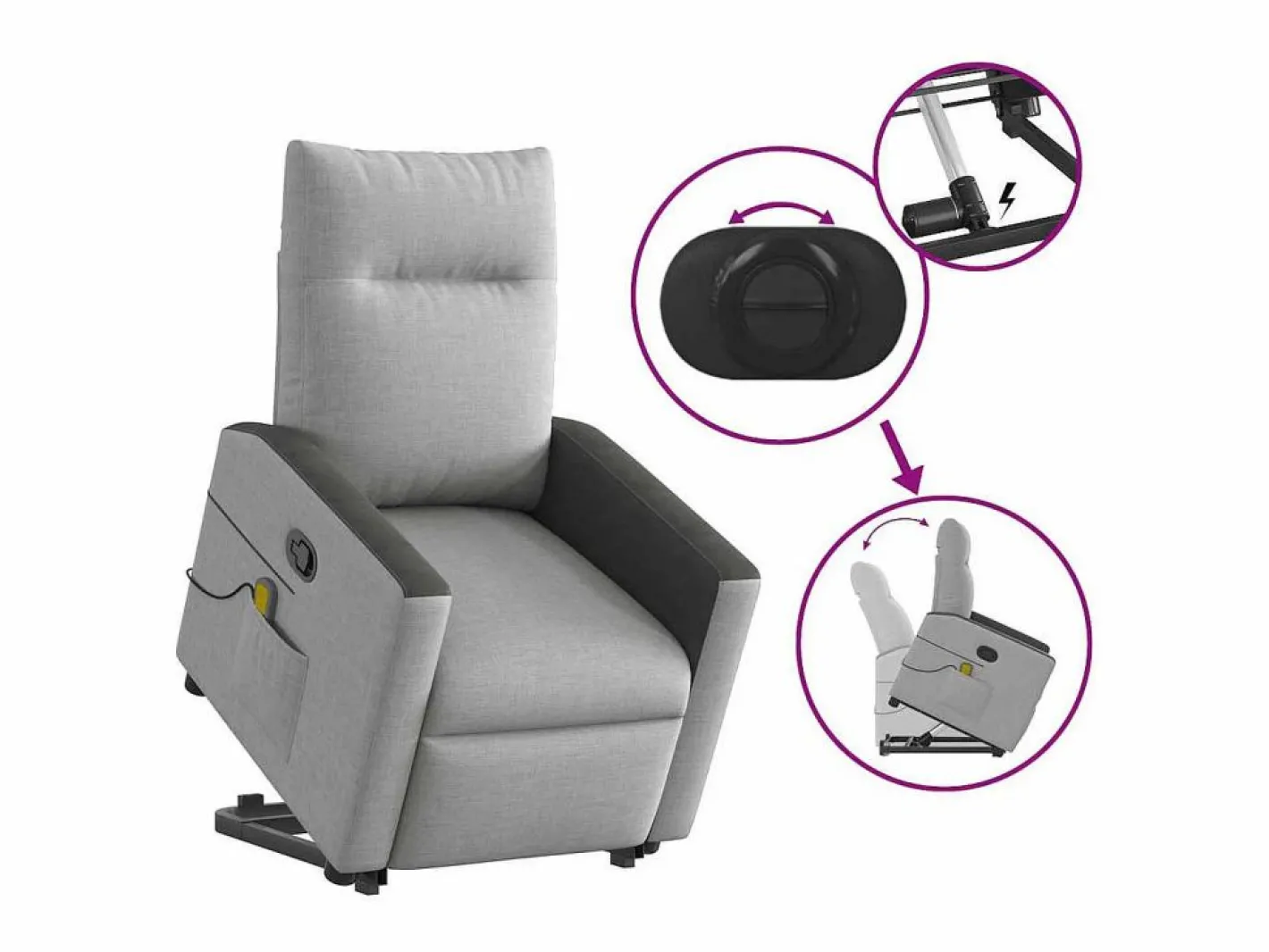 Sillón De Masaje|Sillón de salón | Silla | Sillón de masaje reclinable de pie de tela nube SHL7192