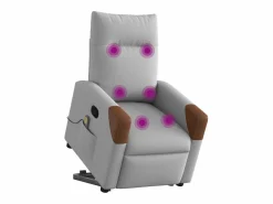 Sillón de salón | Silla | Sillón de masaje reclinable de pie de tela nube SHL4370^ New