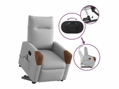 Sillón de salón | Silla | Sillón de masaje reclinable de pie de tela nube SHL4370^ New