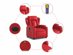 Sillón De Masaje|Sillón de salón | Silla | Sillón de masaje reclinable eléctrico de cuero artificial SHL5237