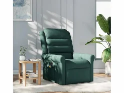 Sillón de salón | Silla | Sillón de masaje reclinable de tela verde oscuro SHL5405^ New